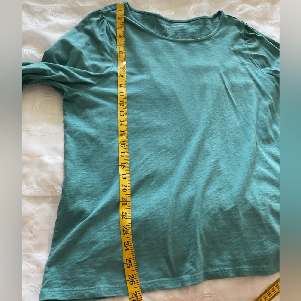 Soft Surroundings Teal 2X 3/4 Sleeve Womens Top - Picture 6 of 12